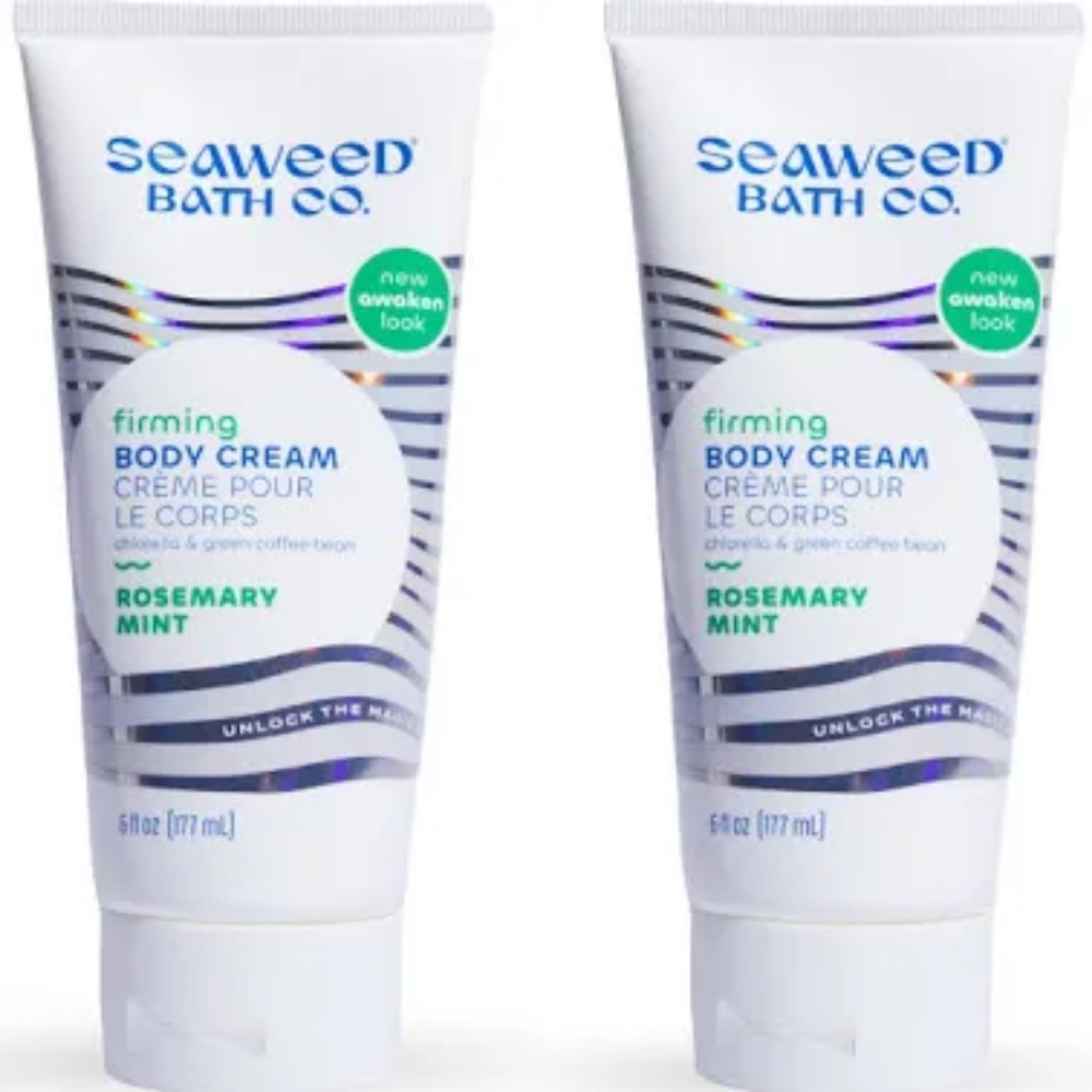 Seaweed Bath Co. Firming Body Cream, Rosemary Mint Scent, 6 Ounce
